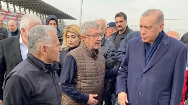 Le président turc Recep Tayyip Erdogan, à Kahramanmarasen Turkiye. Crédit photo: IHA