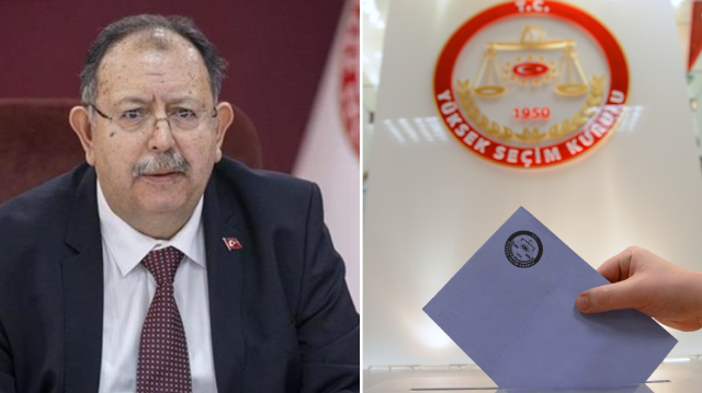 Yüksek Seçim Kurulu (YSK) Başkanı Ahmet Yener (solda)