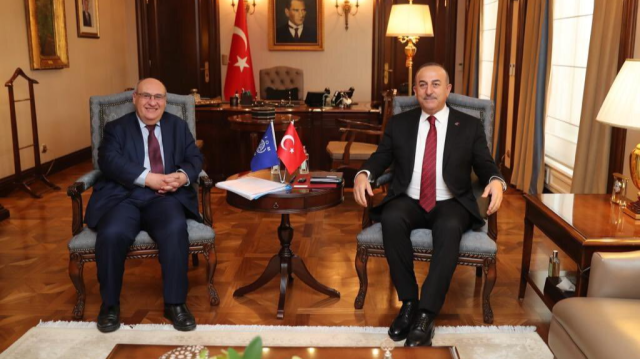 Dışişleri Bakanı Mevlüt Çavuşoğlu ve Uluslararası Göç Teşkilatı Genel Direktörü António Vitorino