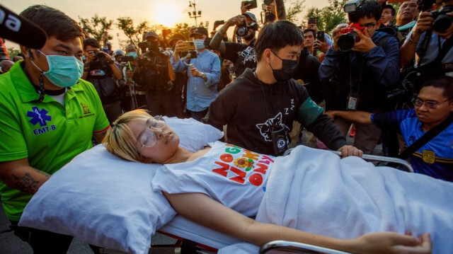 La militante politique, Orawan "Bam". Crédit politique: Tanat Chayaphattharitthee / THAI NEWS PIX / AFP