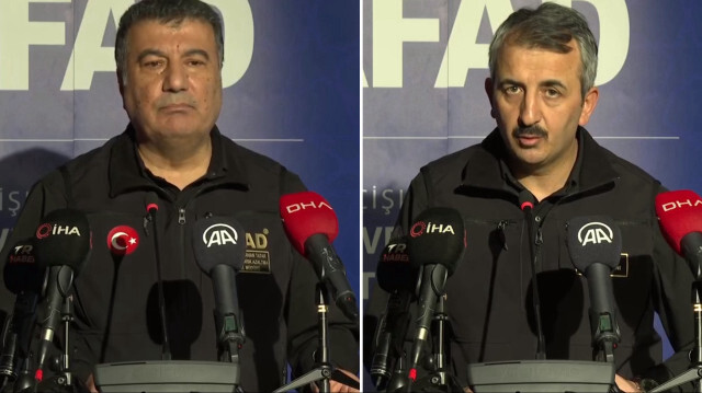 AFAD Deprem ve Risk Azaltma Genel Müdürü Orhan Tatar (solda) - AFAD Başkanı Yunus Sezer (sağda).