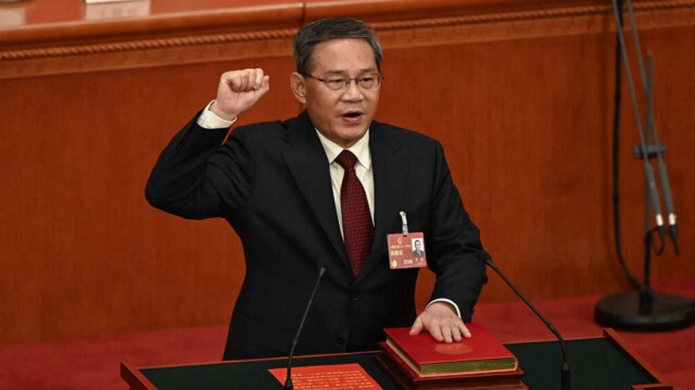 Le Premier ministre chinois nouvellement élu Li Qiang. Crédit photo: GREG BAKER / PISCINE / AFP
