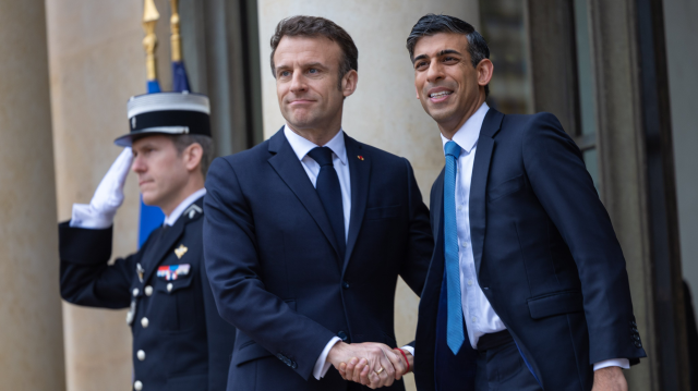 Fransa Cumhurbaşkanı Emmanuel Macron - İngiltere Başbakanı Rishi Sunak.