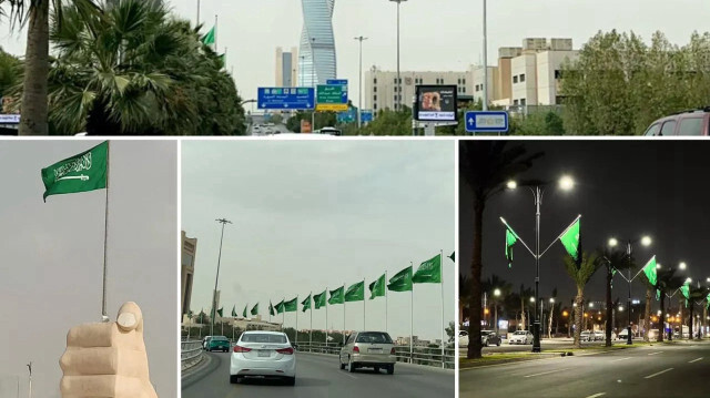Suudi Arabistan'da ilk kez"Ulusal Bayrak Günü" kutlamaları yapıldı.
