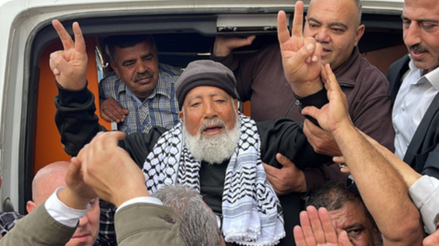 Le doyen des prisonniers palestiniens, Fouad Choubaki. Crédit photo: WAFA news agency