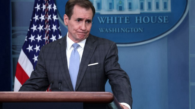 Le coordinateur des communications stratégiques au Conseil de sécurité nationale, John Kirby. crédit photo: ALEX WONG / GETTY IMAGES AMÉRIQUE DU NORD / Getty Images/AFP