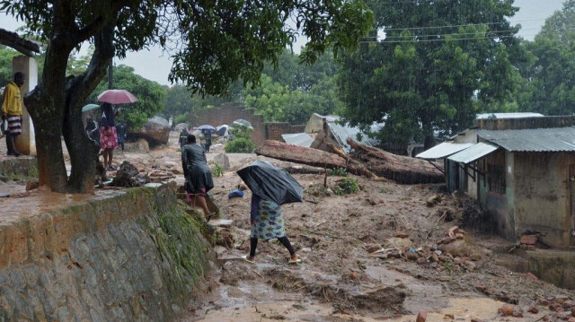 De fortes pluies à la suite de l'arrivée du cyclone Freddy.
Crédit Photo: Jack McBrams / AFP