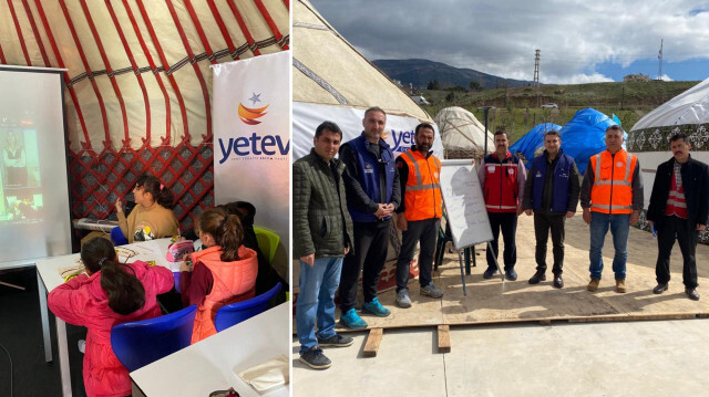 YETEV  deprem bölgesinde eğitim çadırı faaliyetlerine başladı.