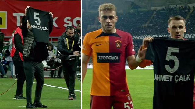 Galatasaraylı futbolcular golden sonra Ahmet Çalık'ı unutmadı