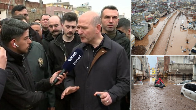 İçişleri Bakanı Süleyman Soylu, sel felaketinin yaşandığı Şanlıurfa'da değerlendirmede bulundu.