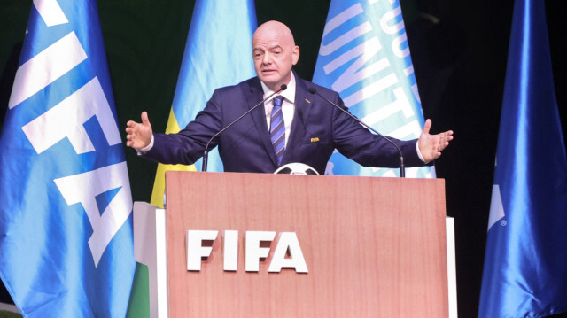 La réélection sans surprise de Gianni Infantino le 16.03.2023. Crédit Photo : Agence Anadolu