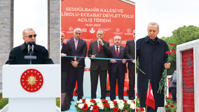 Cumhurbaşkanı Recep Tayyip Erdoğan, Çanakkale Deniz Zaferi'nin 108. yıl dönümü kapsamında düzenlenen törende konuştu.
