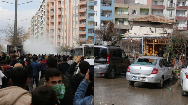 HDP öncülüğünde yapılan etkinliklerde Mardin ve Batman'da polise taş atanlara müdahale edildi.
