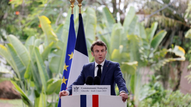 Le président français Emmanuel Macron au Gabon. Crédit Photo: LUDOVIC MARIN / AFP