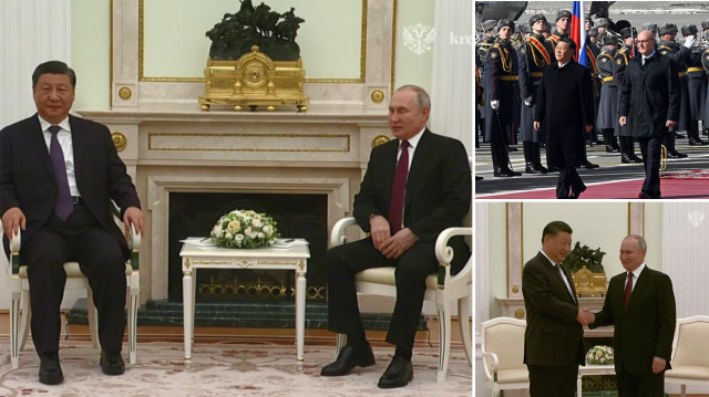 Çin Devlet Başkanı Cinping, mevkidaşı Putin ile bir araya geldi.