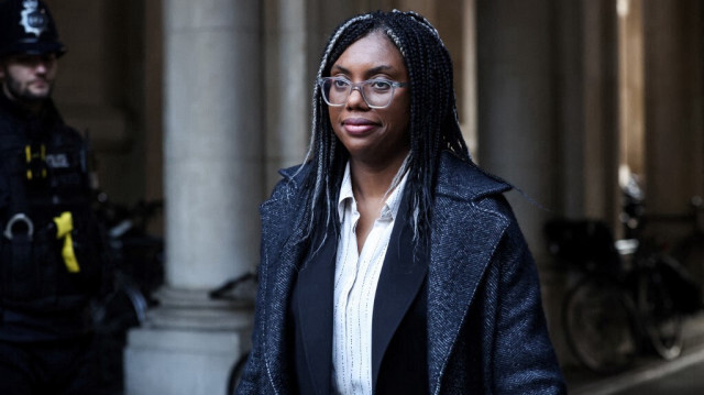 La ministre britannique du Commerce international Kemi Badenoch, . Crédit Photo: ISABEL INFANTES / AFP