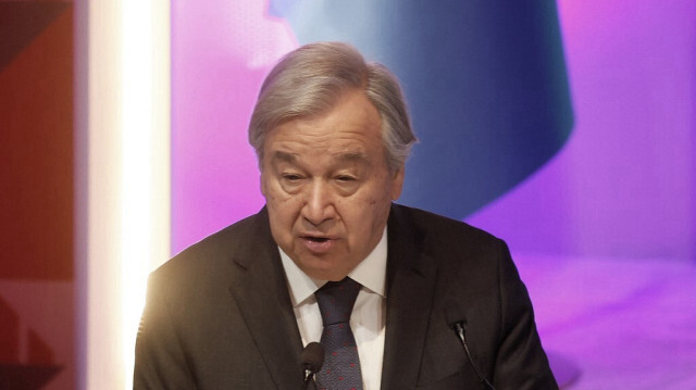 Le Secrétaire général de l'ONU, Antonio Guterres. Crédit Photo: KARIM JAAFAR / AFP