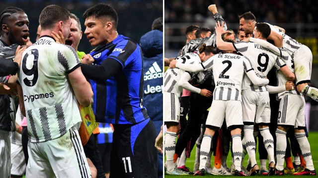 Inter-Juventus maçının son düdüğünün ardından tartışma yaşandı.