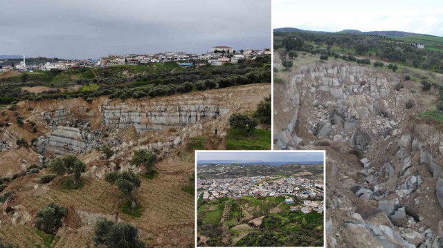 <p>Kahramanmaraş merkezli depremlerde Hatay’ın Altınözü ilçesinde, yaklaşık 200 metre genişliği, 400 metre uzunluğu ve 50 metre derinliği bulunan dev yarık nedeniyle yakındaki mahallenin taşınması gündeme geldi.</p>