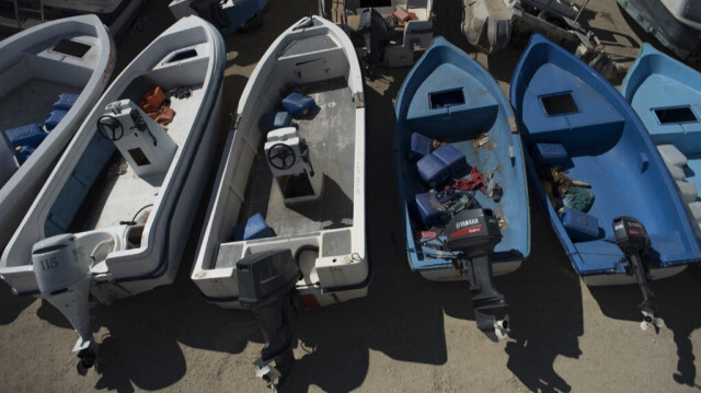 Bateaux utilisés par les migrants pour arriver du côté européen. Crédit Photo: JORGE GUERRERO / AFP