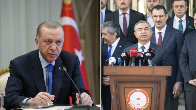AK Parti ve MHP temsilcileri Cumhurbaşkanı Erdoğan'ın cumhurbaşkanlığı adaylıyı için gerekli belgeleri YSK'ya teslim etti. 