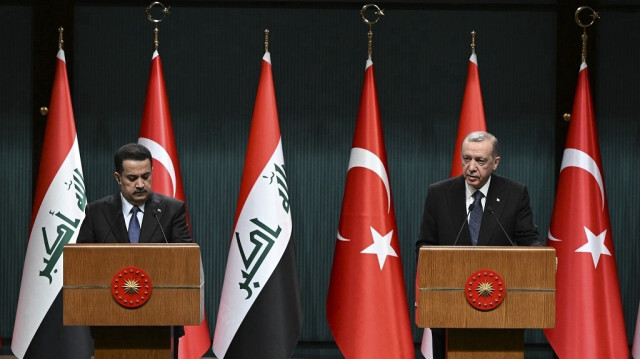 Le président turc, Recep Tayyip Erdogan et le Premier ministre irakien, Mohammed Chia al-Soudani. Crédit photo: AA