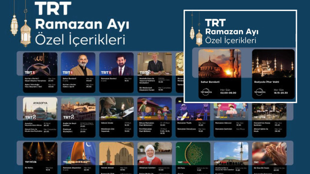 Ramazan Ayının Ruhu TRT'de Yaşanacak.