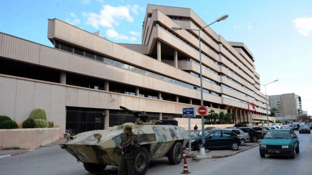 Le siège de la Banque centrale tunisienne à Tunis. Crédit Photo: FETHI BELAID / AFP