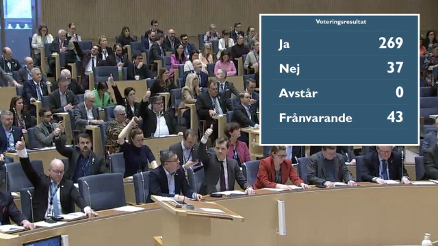 İsveç parlamentosu NATO tasarısını onayladı.