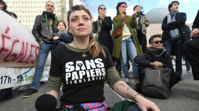 Lors de la manifestation. Crédit Photo: JEAN-FRANCOIS MONIER / AFP