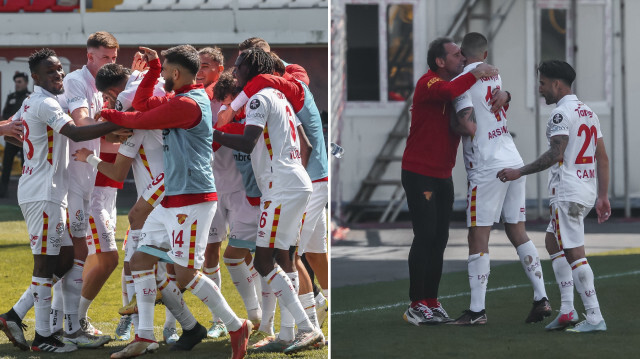 Göztepe takımının Tuzlaspor maçındaki gol sevinci