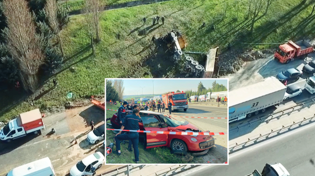 TEM Otoyolu Silivri mevkiinde trafik kazası gerçekleşti. 