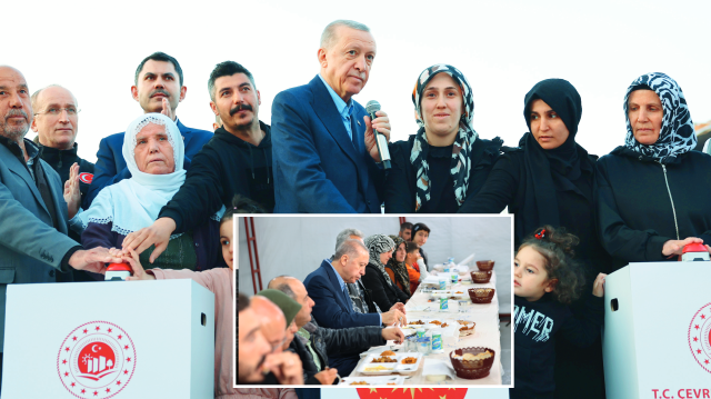 Cumhurbaşkanı Erdoğan, Adıyaman'da Yeni Afet Evleri Temel Atma Törenine katıldı. Erdoğan orucunu depremzedelerle açtı. 