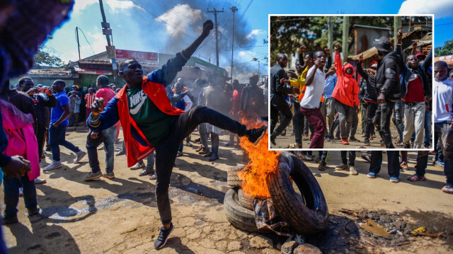 Kenya'da hükümet karşıtı protestolar.
