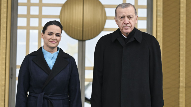  Macaristan Cumhurbaşkanı Katalin Novak ve Cumhurbaşkanı Recep Tayyip Erdoğan.