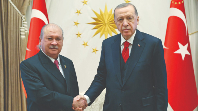Cumhurbaşkanı Tayyip Erdoğan, Johor Sultanı İbrahim İskender’i kabul etti.