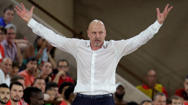Sasa Obradovic, entraîneur de Monaco. Crédit photo : Valery HACHE / AFP