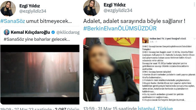 CHP PM Üyesi Gökhan Günaydın'ın sekreteri Ezgi Yıldız'ın Savcı Selim Kiraz katliamını öven paylaşımları ortaya çıktı.