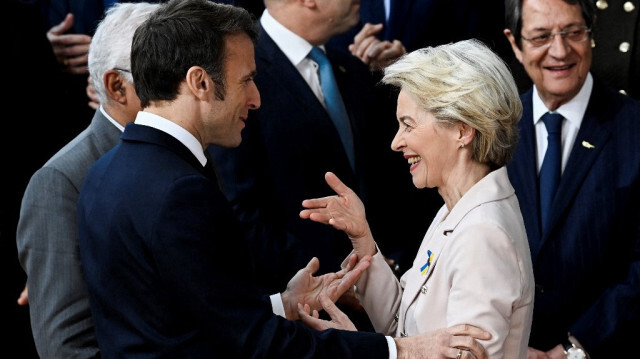Le président français Emmanuel Macron et la présidente de la commission européenne Ursula von der Leyen. Crédit Photo: JOHN THYS / AFP