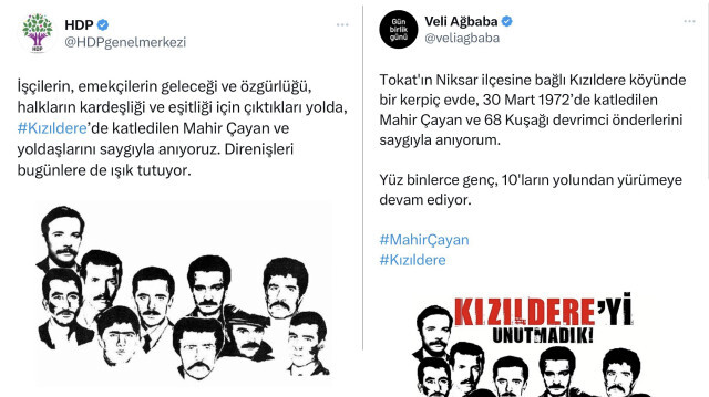 CHP ve HDP terörist Mahir Çayan'ı andı