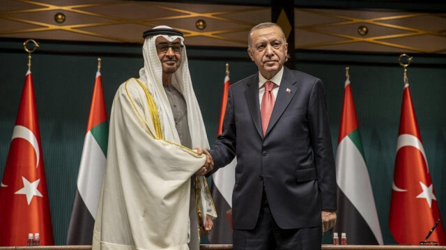 Birleşik Arap Emirlikleri Devlet Başkanı Muhammed bin Zayed ve Cumhurbaşkanı Recep Tayyip Erdoğan.