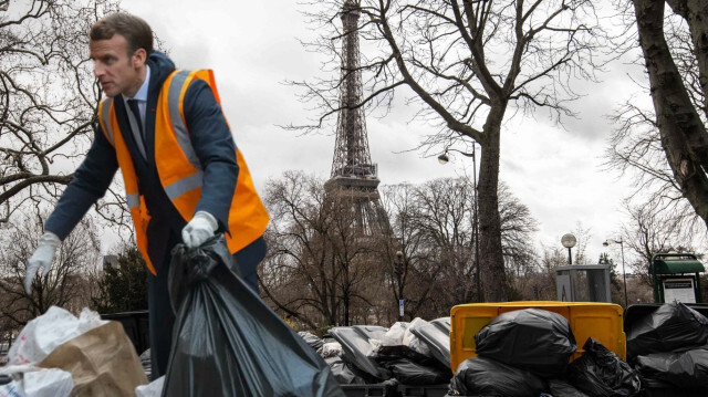 Paris'teki çöp krizi sosyal medyada ti'ye alındı. 