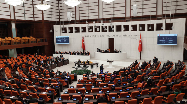 A general view of the Turkish Grand National Assembly as the parliament approved Finland's bid to join NATO, in Ankara, Turkiye on March 30, 2023.