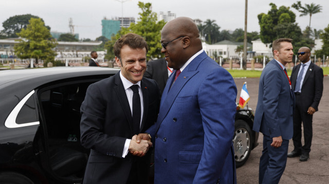 Le Président français Emmanuel Macron et le Président de la RDC Félix Tshisekedi à Kinshasa. Crédit Photo: AFP