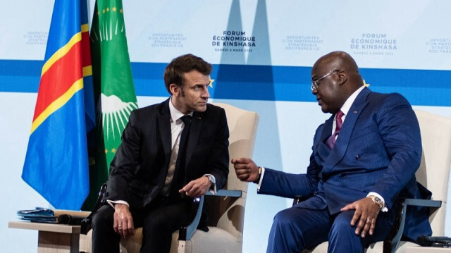 French President Emmanuel Macron and President of Democratic Republic of Congo Felix Antoine Tshisekedi Tshilombo