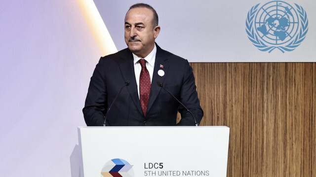 Mevlut Cavusoglu, le ministre des Affaires étrangères de la Türkiye au sommet à Doha. Crédit Photo: AA