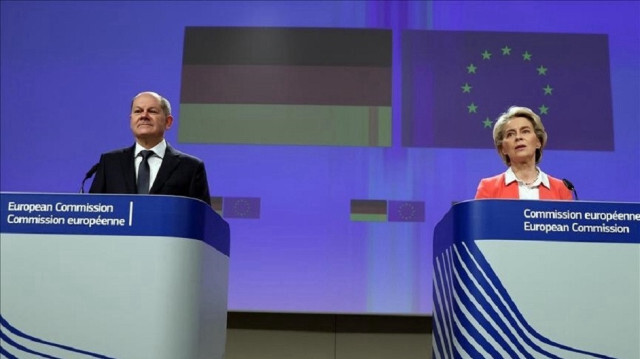 Le chancelier allemand Olaf Scholtz et la présidente de la Commission européenne Ursula von der Leyen. Crédit Photo: AA