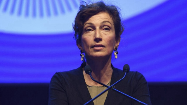 La directrice générale de l'Unesco, Audrey Azoulay. Crédit photo: PABLO PORCIUNCULA / AFP