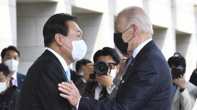 Le président sud-coréen Yoon Suk-yeol et le président américain Joe Biden. Crédit photo: SONG Kyung-Seok / PISCINE/ archives/AFP