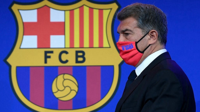 Le président du Barça Juan Laporta. Crédit photo : Josep LAGO / AFP